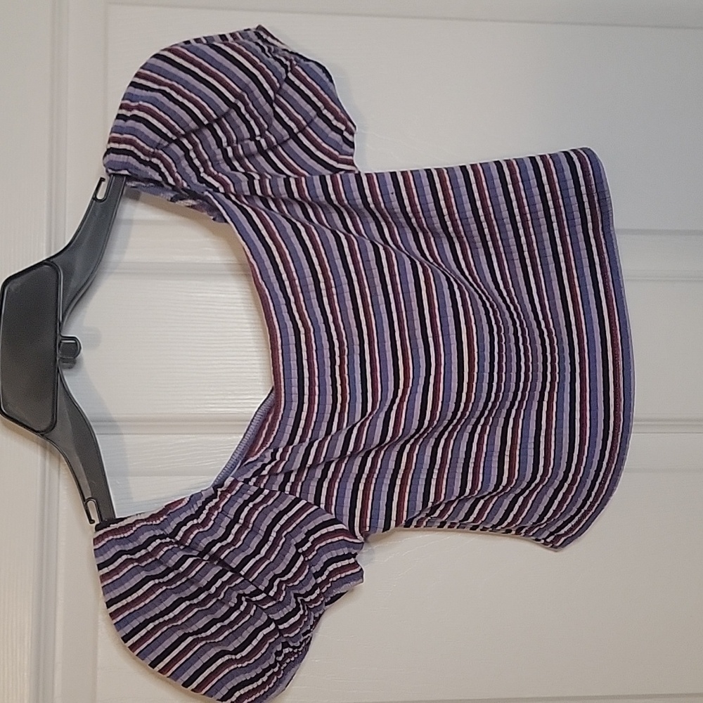 Wild Fable S Striped Purple Crop Top